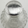Pair of Stylish Sterling Silver and Glass Perfume Bottles