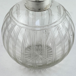 Pair of Stylish Sterling Silver and Glass Perfume Bottles