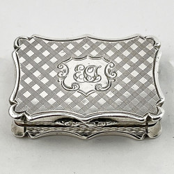 Nathaniel Mills Early Victorian Sterling Silver Vinaigrette (1843)