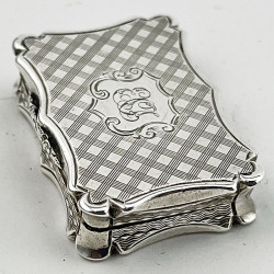 Nathaniel Mills Early Victorian Sterling Silver Vinaigrette