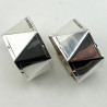 Good Gauge Boxed Pair of Hexagonal Sterling Silver Napkin Rings