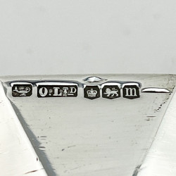 Good Gauge Boxed Pair of Hexagonal Sterling Silver Napkin Rings