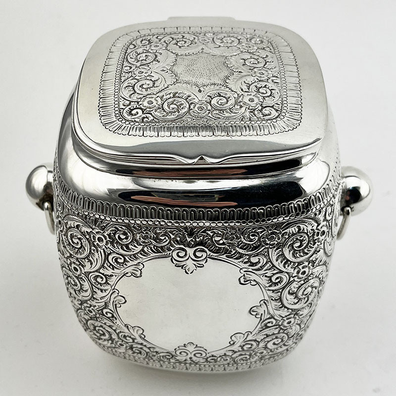 Martin Hall & Co Victorian Silver Plated Tea Caddy or Trinket Box