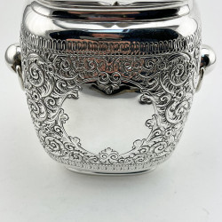 Martin Hall & Co Victorian Silver Plated Tea Caddy or Trinket Box