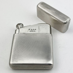 Superb Quality and Style Sterling Silver Hip Flask (1938)