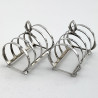Pair of Art Deco Style Sterling Silver Toast Racks (1949)