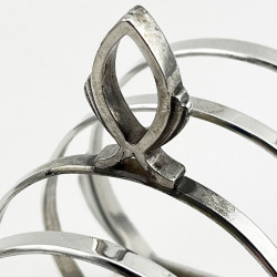 Pair of Art Deco Style Sterling Silver Toast Racks