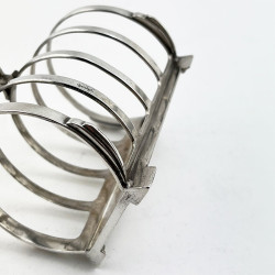 Pair of Art Deco Style Sterling Silver Toast Racks