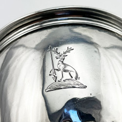 Double Crested George III Sterling Silver Wine Funnel