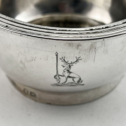 Double Crested George III Sterling Silver Wine Funnel