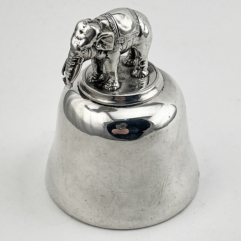 Unique 22.5 Troy Oz Victorian Sterling Silver Table Bell (1895)