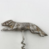 Good Quality Cast Sterling Silver Fox Corkscrew