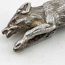 Good Quality Cast Sterling Silver Fox Corkscrew