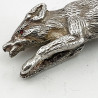 Good Quality Cast Sterling Silver Fox Corkscrew