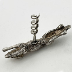 Good Quality Cast Sterling Silver Fox Corkscrew