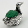 Edwardian Sterling Silver Duck Pin Cushion