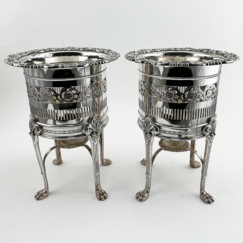Pair of Very Unusual Tall Bottle or Flower Stands (c.1900)