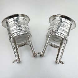 Pair of Very Unusual Tall Bottle or Flower Stands