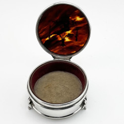 Goldsmiths and Silversmiths Tortoiseshell and Silver Jewellery or Trinket Box