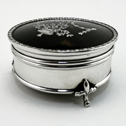 Goldsmiths and Silversmiths Tortoiseshell and Silver Jewellery or Trinket Box