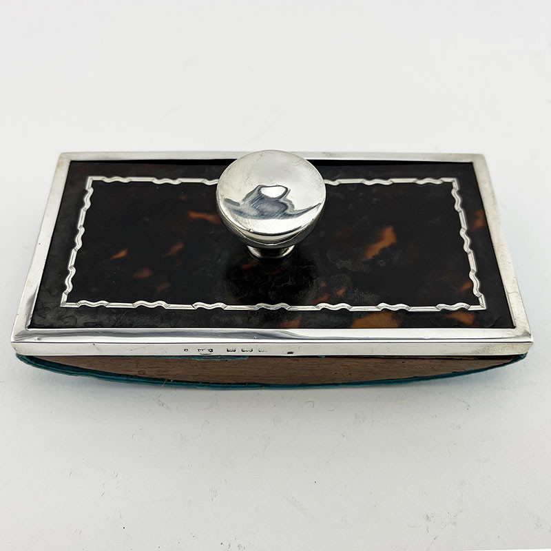 Edwardian Tortoiseshell and Sterling Silver Desk Blotter