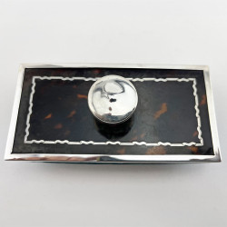 Edwardian Tortoiseshell and Sterling Silver Desk Blotter