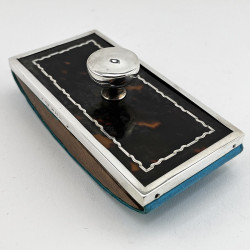 Edwardian Tortoiseshell and Sterling Silver Desk Blotter
