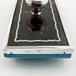 Edwardian Tortoiseshell and Sterling Silver Desk Blotter