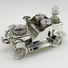 Unusual Victorian Silver Plated Vintage Car Cruet Set (c.1895)