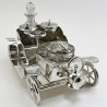 Unusual Victorian Silver Plated Vintage Car Cruet Set