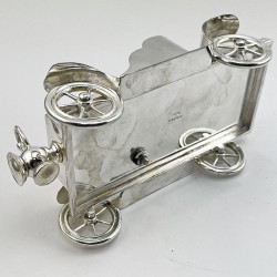 Unusual Victorian Silver Plated Vintage Car Cruet Set