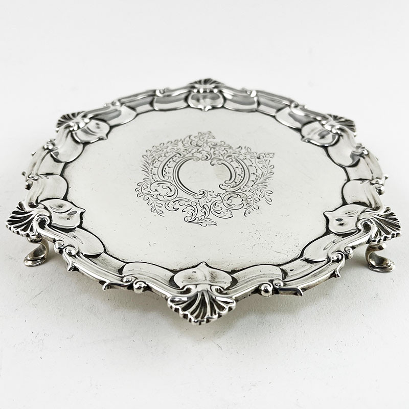6" Victorian Sterling Silver Salver