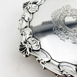6" Victorian Sterling Silver Salver