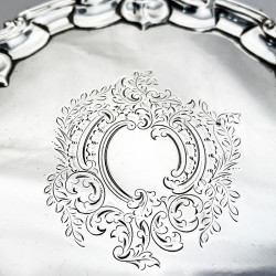 6" Victorian Sterling Silver Salver