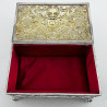 Edwardian Chest Shaped Sterling Silver Jewellery or Trinket Box