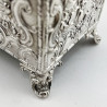 Edwardian Chest Shaped Sterling Silver Jewellery or Trinket Box