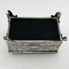 Edwardian Chest Shaped Sterling Silver Jewellery or Trinket Box
