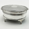 Smart Oval Sterling Silver Jewellery or Trinket Box