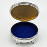 Smart Oval Sterling Silver Jewellery or Trinket Box