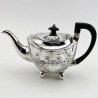 Pretty Late Victorian Sterling Silver Bachelor Teapot (1894)