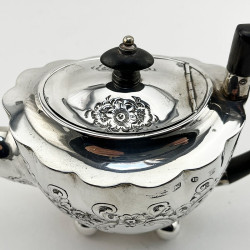 Pretty Late Victorian Sterling Silver Bachelor Teapot