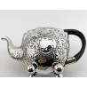 Pretty Late Victorian Sterling Silver Bachelor Teapot