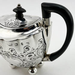 Pretty Late Victorian Sterling Silver Bachelor Teapot