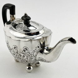 Pretty Late Victorian Sterling Silver Bachelor Teapot