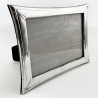 Sterling Silver Photo Frame with a Plain Border and Curved Sides