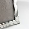 Sterling Silver Photo Frame with a Plain Border and Curved Sides