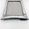Sterling Silver Photo Frame with a Plain Border and Curved Sides