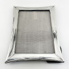 Sterling Silver Photo Frame with a Plain Border and Curved Sides