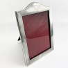 Sterling Silver Rectangular Photo Frame with an Engine Turned Patterned Border