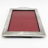 Sterling Silver Rectangular Photo Frame with an Engine Turned Patterned Border